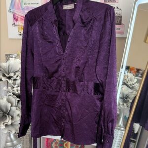 Croft & Barrow Rich Purple Textured Shirt